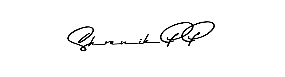 Use a signature maker to create a handwritten signature online. With this signature software, you can design (Asem Kandis PERSONAL USE) your own signature for name Shrenik P P. Shrenik P P signature style 9 images and pictures png