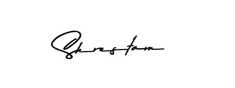 Make a beautiful signature design for name Shrestam. With this signature (Asem Kandis PERSONAL USE) style, you can create a handwritten signature for free. Shrestam signature style 9 images and pictures png