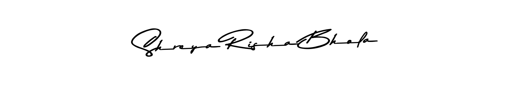 You can use this online signature creator to create a handwritten signature for the name Shreya Risha Bhola. This is the best online autograph maker. Shreya Risha Bhola signature style 9 images and pictures png