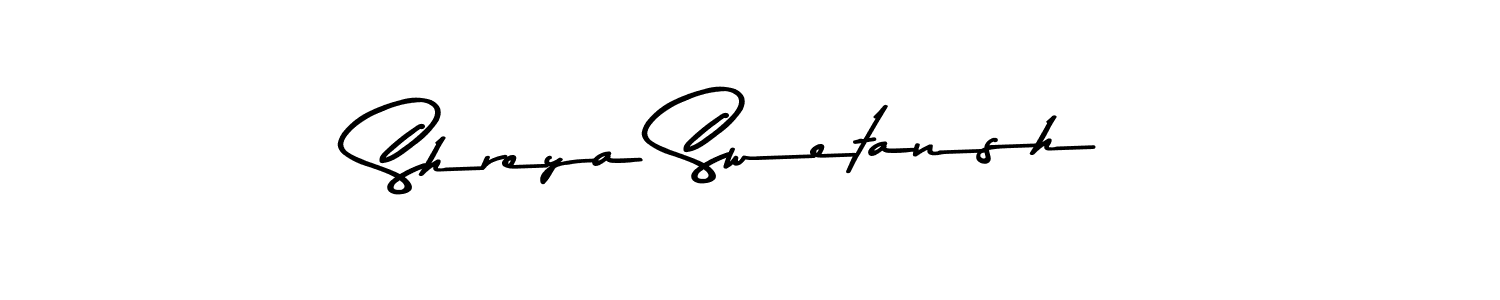 Asem Kandis PERSONAL USE is a professional signature style that is perfect for those who want to add a touch of class to their signature. It is also a great choice for those who want to make their signature more unique. Get Shreya Swetansh name to fancy signature for free. Shreya Swetansh signature style 9 images and pictures png