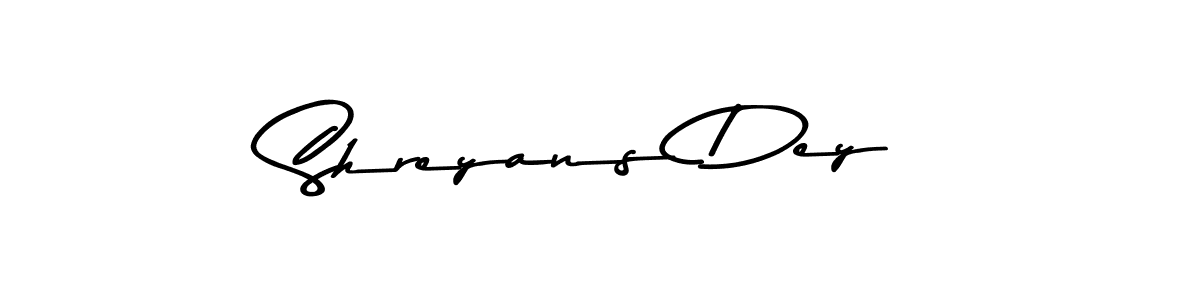 Create a beautiful signature design for name Shreyans Dey. With this signature (Asem Kandis PERSONAL USE) fonts, you can make a handwritten signature for free. Shreyans Dey signature style 9 images and pictures png