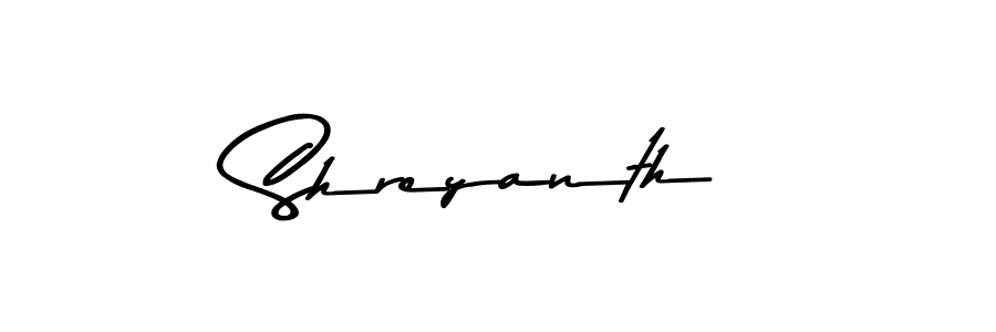 Also we have Shreyanth name is the best signature style. Create professional handwritten signature collection using Asem Kandis PERSONAL USE autograph style. Shreyanth signature style 9 images and pictures png
