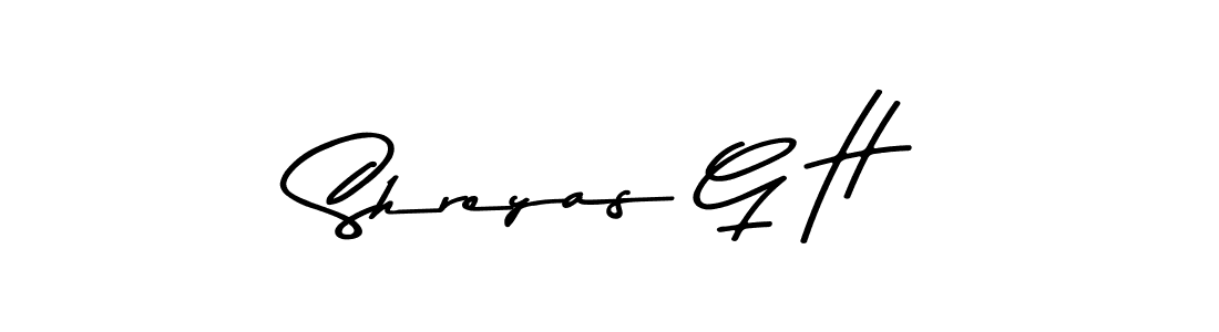 Design your own signature with our free online signature maker. With this signature software, you can create a handwritten (Asem Kandis PERSONAL USE) signature for name Shreyas G H. Shreyas G H signature style 9 images and pictures png
