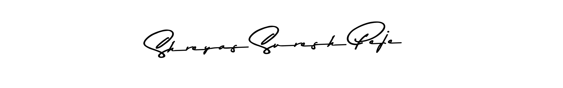 Use a signature maker to create a handwritten signature online. With this signature software, you can design (Asem Kandis PERSONAL USE) your own signature for name Shreyas Suresh Peje. Shreyas Suresh Peje signature style 9 images and pictures png