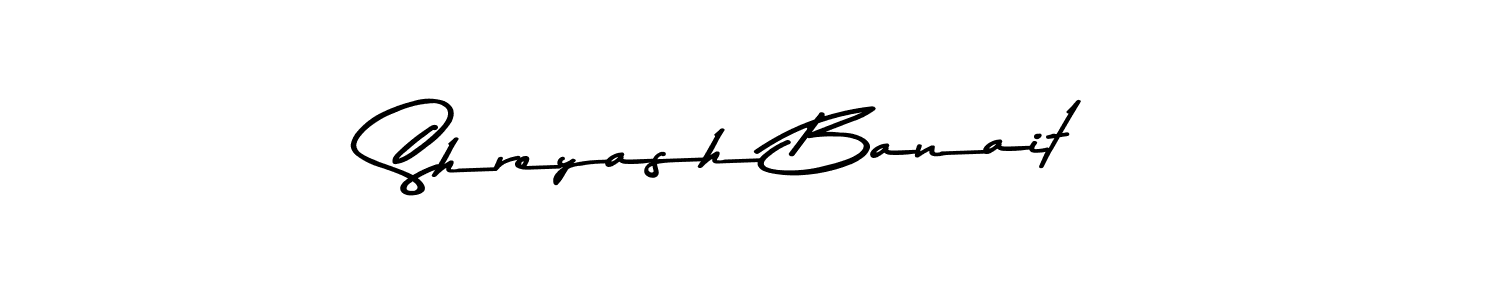 Shreyash Banait stylish signature style. Best Handwritten Sign (Asem Kandis PERSONAL USE) for my name. Handwritten Signature Collection Ideas for my name Shreyash Banait. Shreyash Banait signature style 9 images and pictures png