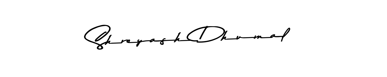 Also You can easily find your signature by using the search form. We will create Shreyash Dhumal name handwritten signature images for you free of cost using Asem Kandis PERSONAL USE sign style. Shreyash Dhumal signature style 9 images and pictures png