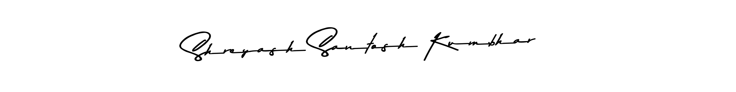 Make a beautiful signature design for name Shreyash Santosh Kumbhar. With this signature (Asem Kandis PERSONAL USE) style, you can create a handwritten signature for free. Shreyash Santosh Kumbhar signature style 9 images and pictures png