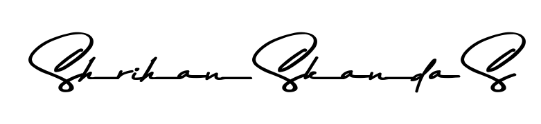Upgrade your professional image with Shrihan Skanda S signature created with Asem Kandis PERSONAL USE font. Fast, free, and watermark-free download. Shrihan Skanda S signature style 9 images and pictures png