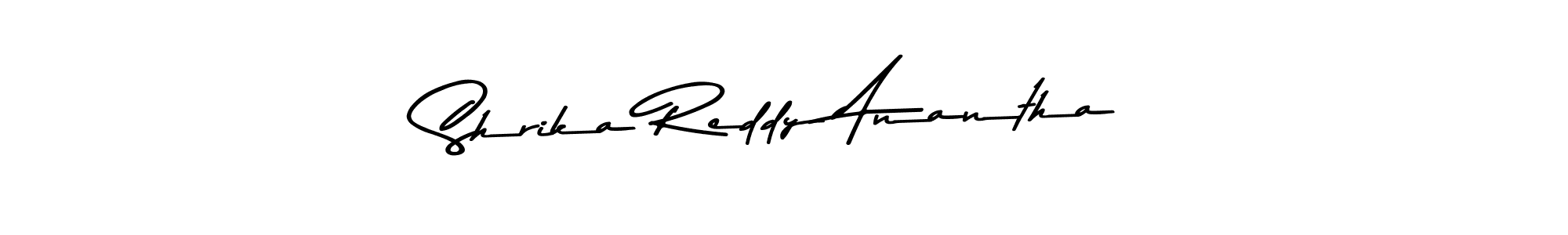Also You can easily find your signature by using the search form. We will create Shrika Reddy Anantha name handwritten signature images for you free of cost using Asem Kandis PERSONAL USE sign style. Shrika Reddy Anantha signature style 9 images and pictures png