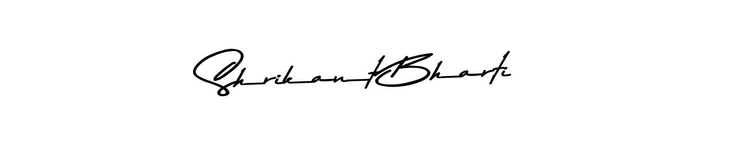 The best way (Asem Kandis PERSONAL USE) to make a short signature is to pick only two or three words in your name. The name Shrikant Bharti include a total of six letters. For converting this name. Shrikant Bharti signature style 9 images and pictures png