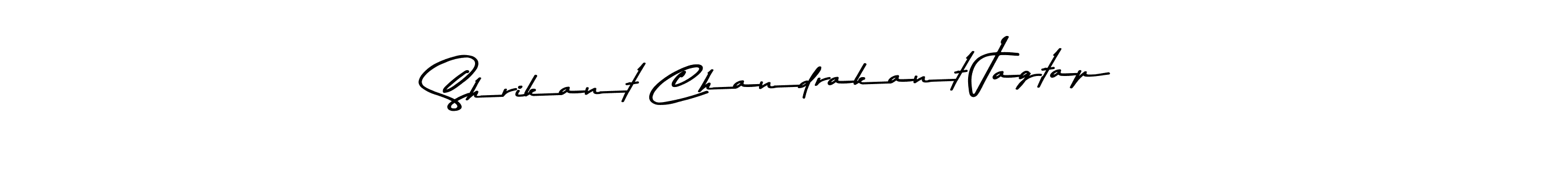 The best way (Asem Kandis PERSONAL USE) to make a short signature is to pick only two or three words in your name. The name Shrikant Chandrakant Jagtap include a total of six letters. For converting this name. Shrikant Chandrakant Jagtap signature style 9 images and pictures png