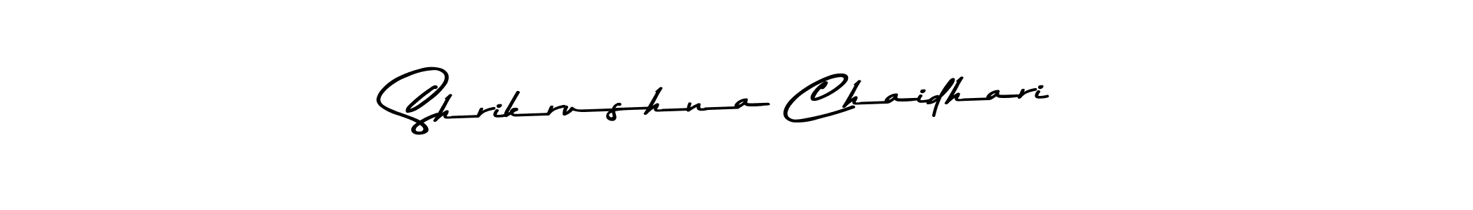 How to make Shrikrushna Chaidhari name signature. Use Asem Kandis PERSONAL USE style for creating short signs online. This is the latest handwritten sign. Shrikrushna Chaidhari signature style 9 images and pictures png