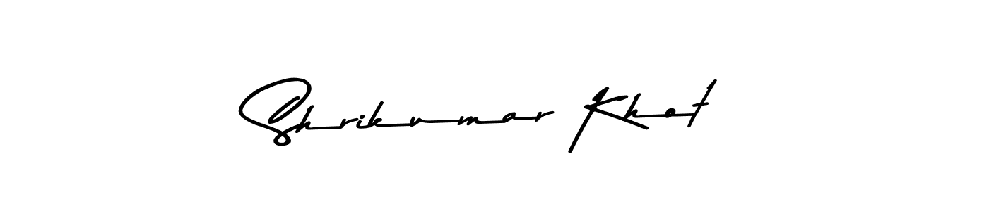 This is the best signature style for the Shrikumar Khot name. Also you like these signature font (Asem Kandis PERSONAL USE). Mix name signature. Shrikumar Khot signature style 9 images and pictures png