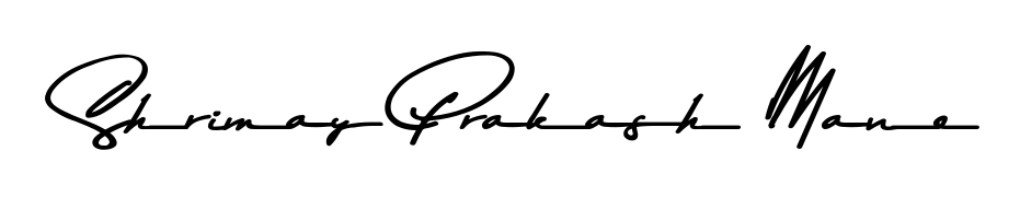 An effortless, minimalist signature concept for Shrimay Prakash Mane using Asem Kandis PERSONAL USE design. Clean lines that look great on any document. Shrimay Prakash Mane signature style 9 images and pictures png