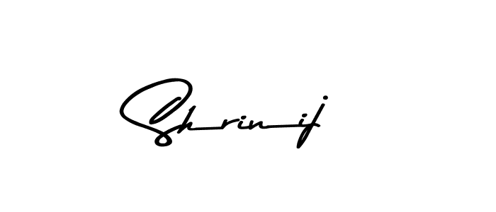 The best way (Asem Kandis PERSONAL USE) to make a short signature is to pick only two or three words in your name. The name Shrinij include a total of six letters. For converting this name. Shrinij signature style 9 images and pictures png