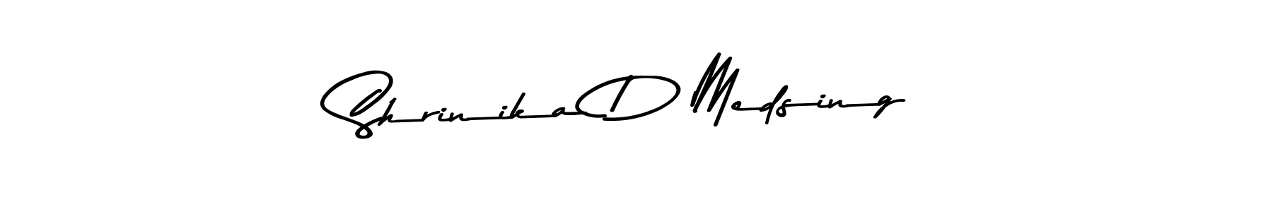 Shrinika D Medsing stylish signature style. Best Handwritten Sign (Asem Kandis PERSONAL USE) for my name. Handwritten Signature Collection Ideas for my name Shrinika D Medsing. Shrinika D Medsing signature style 9 images and pictures png