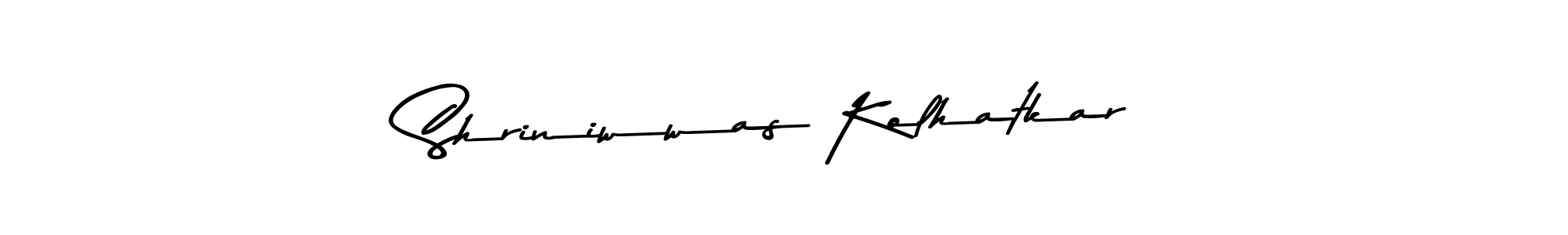 You should practise on your own different ways (Asem Kandis PERSONAL USE) to write your name (Shriniwwas Kolhatkar) in signature. don't let someone else do it for you. Shriniwwas Kolhatkar signature style 9 images and pictures png