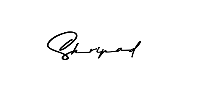 How to make Shripad name signature. Use Asem Kandis PERSONAL USE style for creating short signs online. This is the latest handwritten sign. Shripad signature style 9 images and pictures png