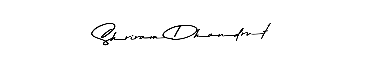 Similarly Asem Kandis PERSONAL USE is the best handwritten signature design. Signature creator online .You can use it as an online autograph creator for name Shriram Dhandrut. Shriram Dhandrut signature style 9 images and pictures png