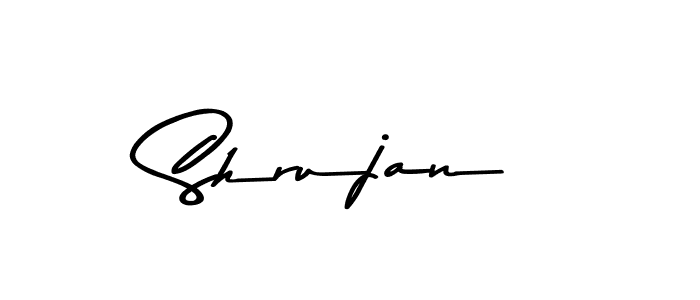 Create a beautiful signature design for name Shrujan. With this signature (Asem Kandis PERSONAL USE) fonts, you can make a handwritten signature for free. Shrujan signature style 9 images and pictures png