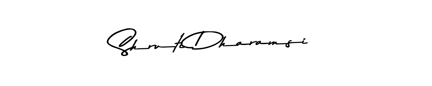 How to make Shruti Dharamsi signature? Asem Kandis PERSONAL USE is a professional autograph style. Create handwritten signature for Shruti Dharamsi name. Shruti Dharamsi signature style 9 images and pictures png