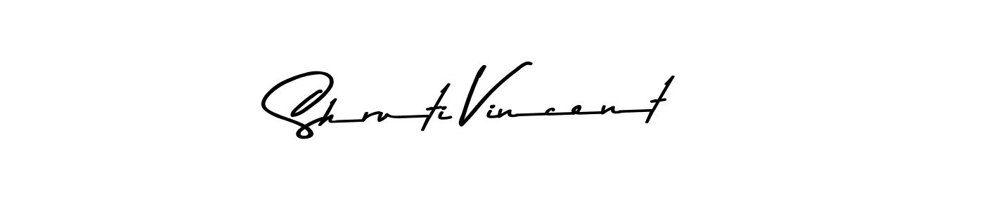 You should practise on your own different ways (Asem Kandis PERSONAL USE) to write your name (Shruti Vincent) in signature. don't let someone else do it for you. Shruti Vincent signature style 9 images and pictures png