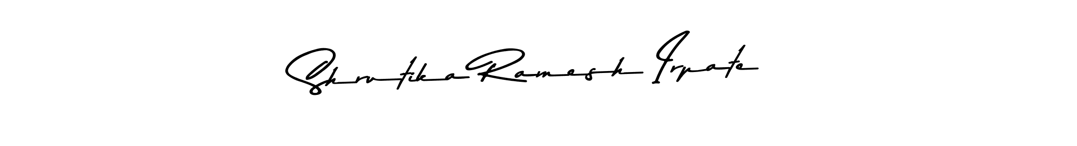 if you are searching for the best signature style for your name Shrutika Ramesh Irpate. so please give up your signature search. here we have designed multiple signature styles  using Asem Kandis PERSONAL USE. Shrutika Ramesh Irpate signature style 9 images and pictures png