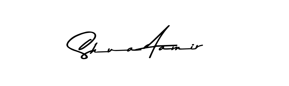 How to make Shua Aamir name signature. Use Asem Kandis PERSONAL USE style for creating short signs online. This is the latest handwritten sign. Shua Aamir signature style 9 images and pictures png