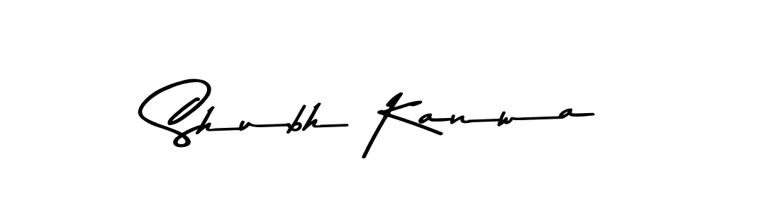 How to make Shubh Kanwa name signature. Use Asem Kandis PERSONAL USE style for creating short signs online. This is the latest handwritten sign. Shubh Kanwa signature style 9 images and pictures png