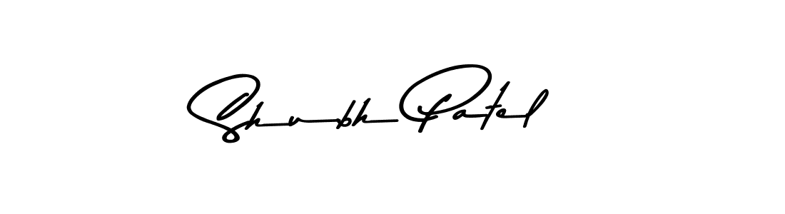 How to make Shubh Patel name signature. Use Asem Kandis PERSONAL USE style for creating short signs online. This is the latest handwritten sign. Shubh Patel signature style 9 images and pictures png