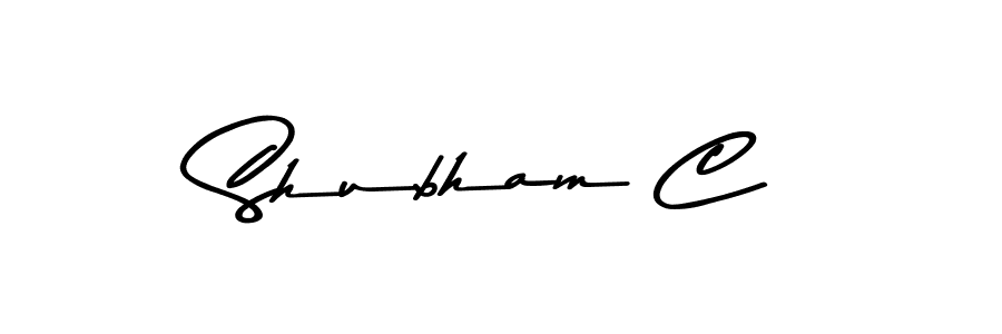 Make a beautiful signature design for name Shubham C. With this signature (Asem Kandis PERSONAL USE) style, you can create a handwritten signature for free. Shubham C signature style 9 images and pictures png
