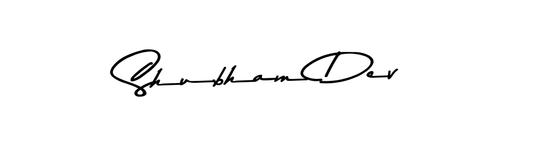 How to make Shubham Dev name signature. Use Asem Kandis PERSONAL USE style for creating short signs online. This is the latest handwritten sign. Shubham Dev signature style 9 images and pictures png