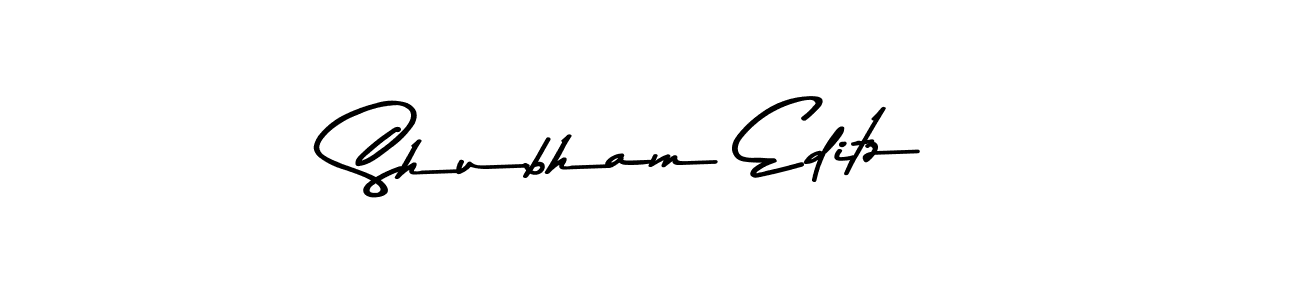 Make a beautiful signature design for name Shubham Editz. With this signature (Asem Kandis PERSONAL USE) style, you can create a handwritten signature for free. Shubham Editz signature style 9 images and pictures png