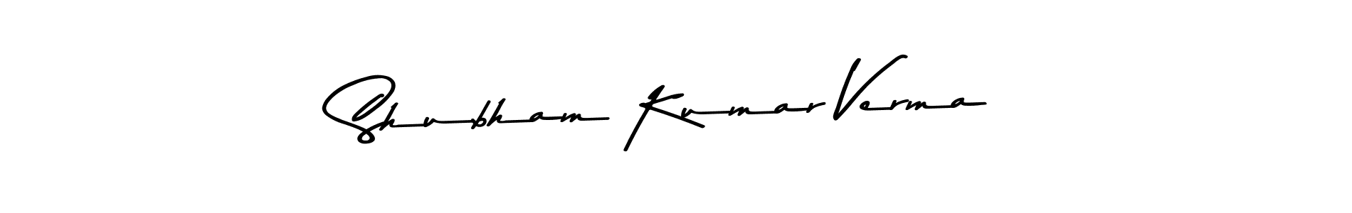 How to make Shubham Kumar Verma name signature. Use Asem Kandis PERSONAL USE style for creating short signs online. This is the latest handwritten sign. Shubham Kumar Verma signature style 9 images and pictures png