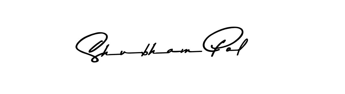 Create a beautiful signature design for name Shubham Pol. With this signature (Asem Kandis PERSONAL USE) fonts, you can make a handwritten signature for free. Shubham Pol signature style 9 images and pictures png