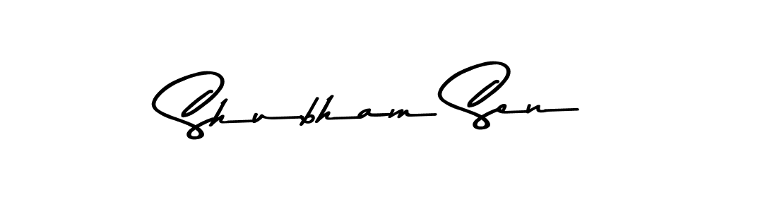 The best way (Asem Kandis PERSONAL USE) to make a short signature is to pick only two or three words in your name. The name Shubham Sen include a total of six letters. For converting this name. Shubham Sen signature style 9 images and pictures png