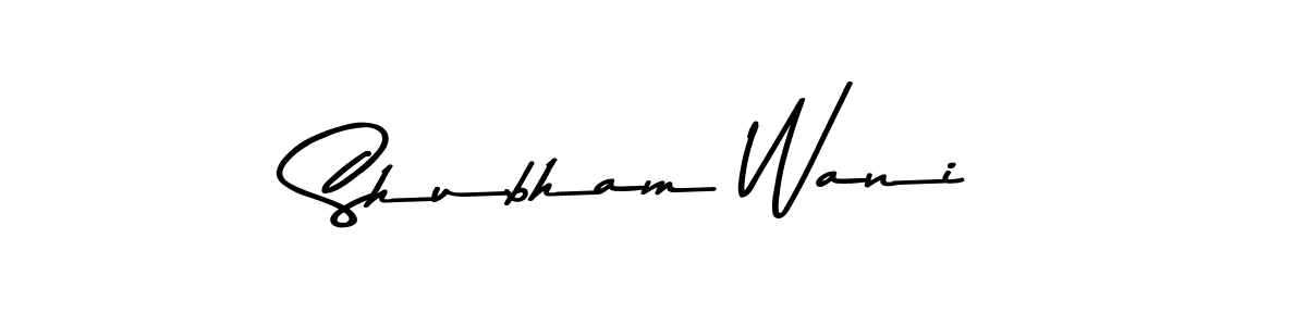 Design your own signature with our free online signature maker. With this signature software, you can create a handwritten (Asem Kandis PERSONAL USE) signature for name Shubham Wani. Shubham Wani signature style 9 images and pictures png