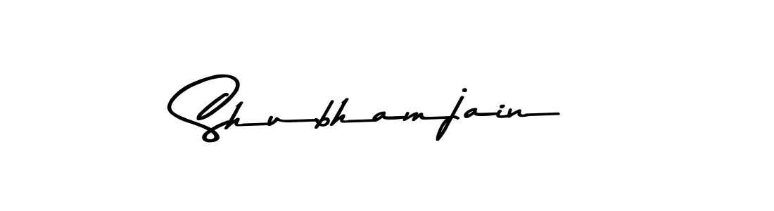 Create a beautiful signature design for name Shubhamjain. With this signature (Asem Kandis PERSONAL USE) fonts, you can make a handwritten signature for free. Shubhamjain signature style 9 images and pictures png