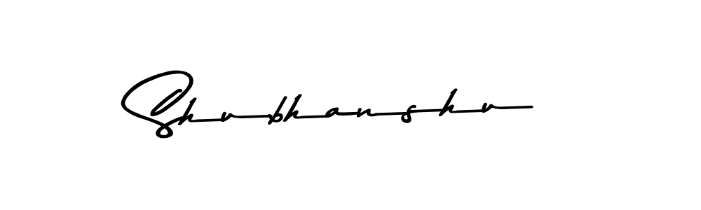 Create a beautiful signature design for name Shubhanshu. With this signature (Asem Kandis PERSONAL USE) fonts, you can make a handwritten signature for free. Shubhanshu signature style 9 images and pictures png