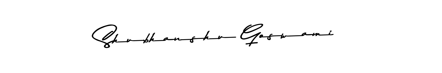 The best way (Asem Kandis PERSONAL USE) to make a short signature is to pick only two or three words in your name. The name Shubhanshu Goswami include a total of six letters. For converting this name. Shubhanshu Goswami signature style 9 images and pictures png