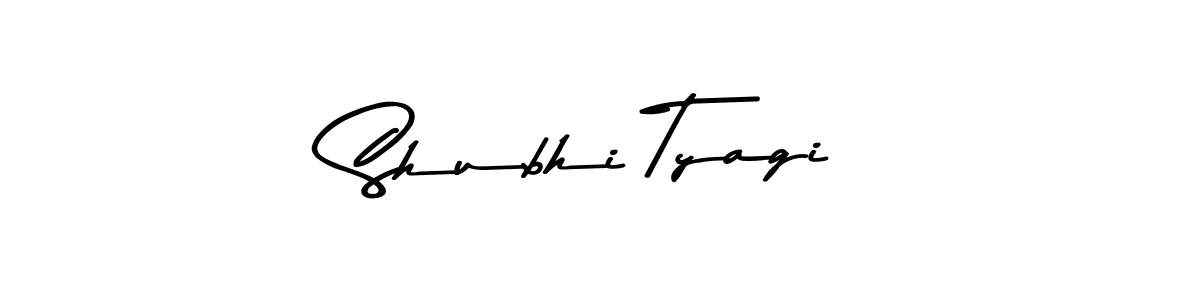 Make a beautiful signature design for name Shubhi Tyagi. With this signature (Asem Kandis PERSONAL USE) style, you can create a handwritten signature for free. Shubhi Tyagi signature style 9 images and pictures png