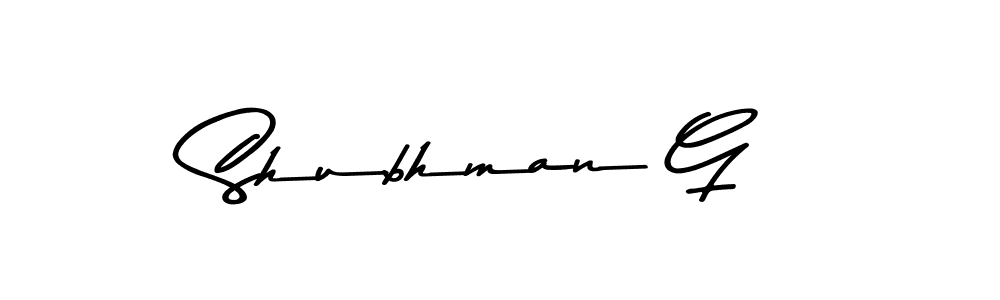 You should practise on your own different ways (Asem Kandis PERSONAL USE) to write your name (Shubhman G) in signature. don't let someone else do it for you. Shubhman G signature style 9 images and pictures png