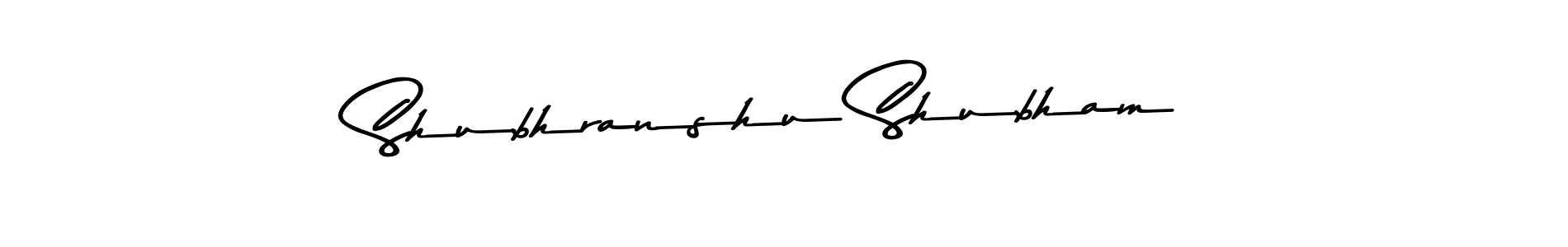 Use a signature maker to create a handwritten signature online. With this signature software, you can design (Asem Kandis PERSONAL USE) your own signature for name Shubhranshu Shubham. Shubhranshu Shubham signature style 9 images and pictures png