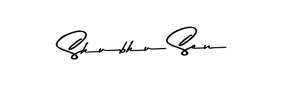 Create a beautiful signature design for name Shubhu Sen. With this signature (Asem Kandis PERSONAL USE) fonts, you can make a handwritten signature for free. Shubhu Sen signature style 9 images and pictures png