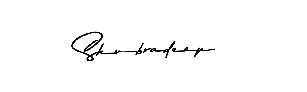 Make a beautiful signature design for name Shubradeep. With this signature (Asem Kandis PERSONAL USE) style, you can create a handwritten signature for free. Shubradeep signature style 9 images and pictures png