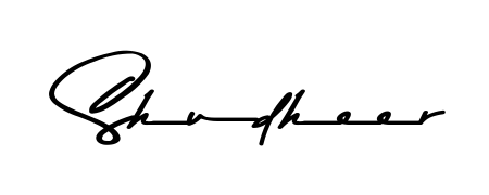 A modern signature idea for name Shudheer using Asem Kandis PERSONAL USE font. Clean strokes and elegant curves make it stand out instantly. Shudheer signature style 9 images and pictures png