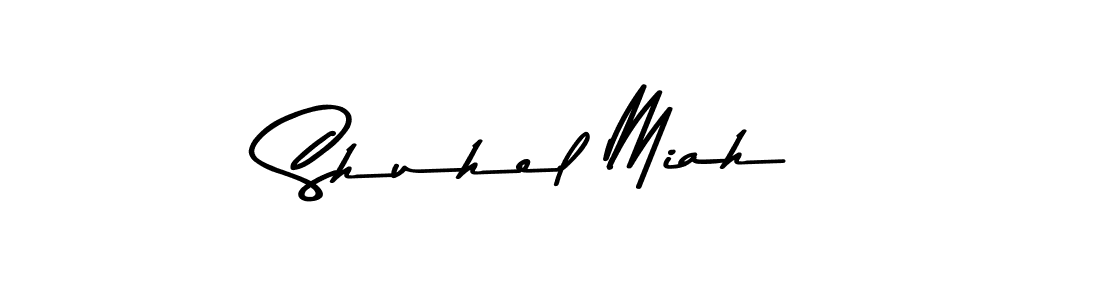 How to make Shuhel Miah name signature. Use Asem Kandis PERSONAL USE style for creating short signs online. This is the latest handwritten sign. Shuhel Miah signature style 9 images and pictures png