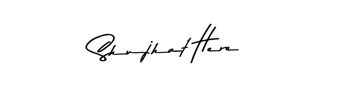 How to make Shujhat Here name signature. Use Asem Kandis PERSONAL USE style for creating short signs online. This is the latest handwritten sign. Shujhat Here signature style 9 images and pictures png