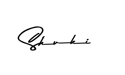 How to make Shuki name signature. Use Asem Kandis PERSONAL USE style for creating short signs online. This is the latest handwritten sign. Shuki signature style 9 images and pictures png