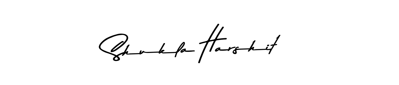 How to make Shukla Harshit name signature. Use Asem Kandis PERSONAL USE style for creating short signs online. This is the latest handwritten sign. Shukla Harshit signature style 9 images and pictures png